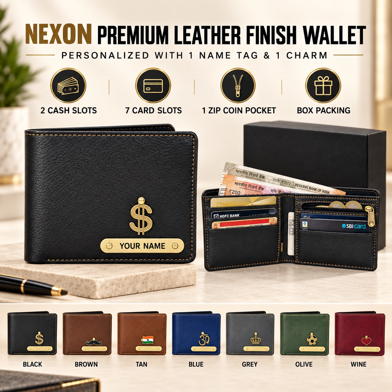 RC1 NEXON Premium Leather Finish Wallet